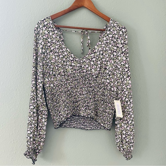 Chance Tops - Chance | floral winched blouse belle sleeve BNWT womens size XL